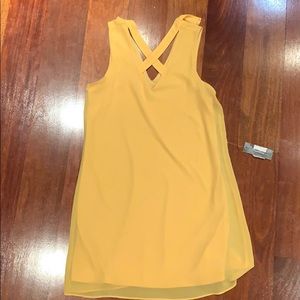 Yellow shift dress